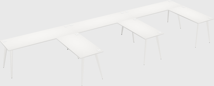 Modern l-shaped office desk