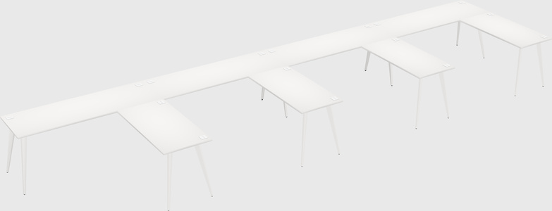 Modern l-shaped office desk