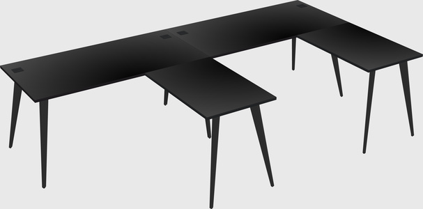 Modern l-shaped office desk