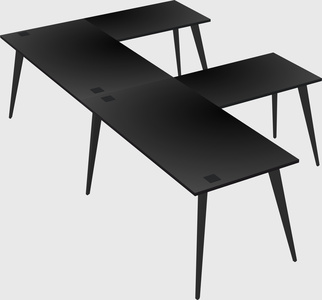 Modern l-shaped office desk