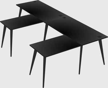 Modern l-shaped office desk