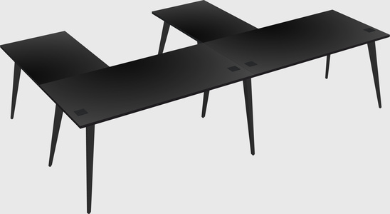 Modern l-shaped office desk