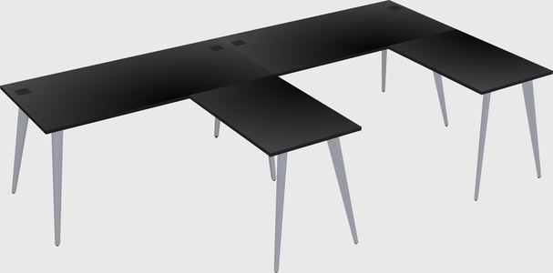 Modern l-shaped office desk