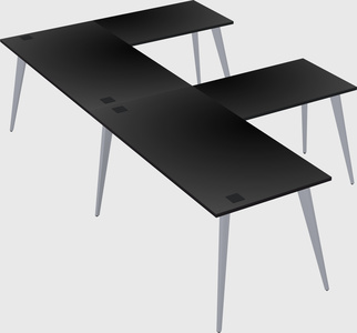 Modern l-shaped office desk
