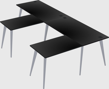 Modern l-shaped office desk
