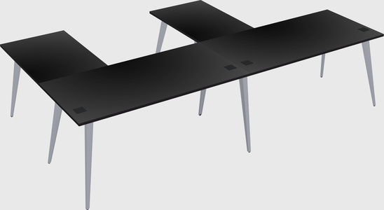 Modern l-shaped office desk