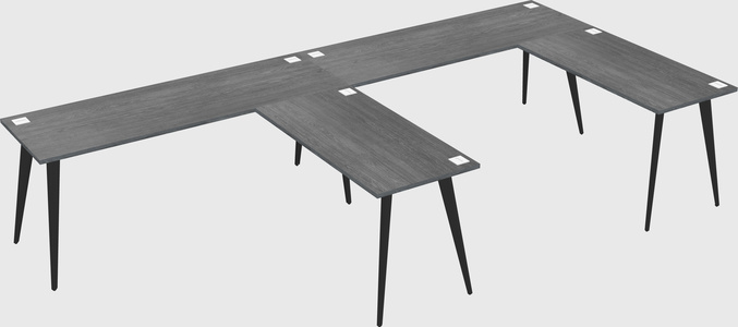 Modern l-shaped office desk