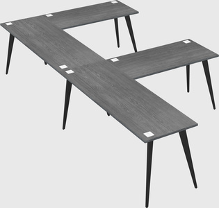 Modern l-shaped office desk