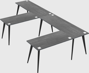 Modern l-shaped office desk