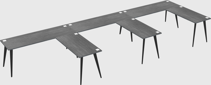 Modern l-shaped office desk