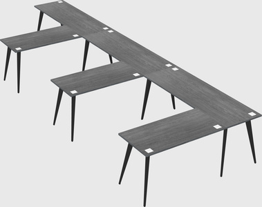 Modern l-shaped office desk