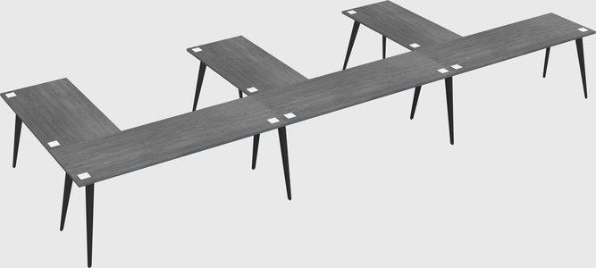 Modern l-shaped office desk
