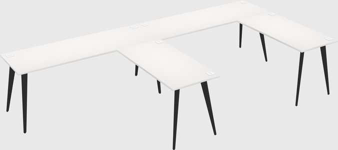 Modern l-shaped office desk