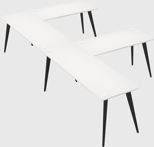 Modern l-shaped office desk