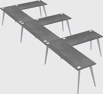 Modern l-shaped office desk