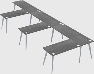 Modern l-shaped office desk