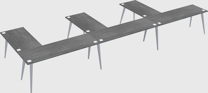 Modern l-shaped office desk