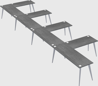 Modern l-shaped office desk