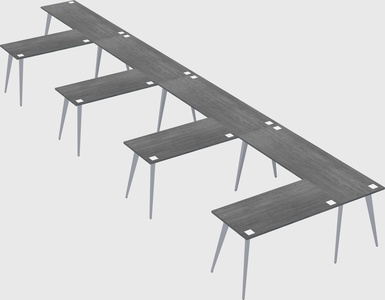 Modern l-shaped office desk