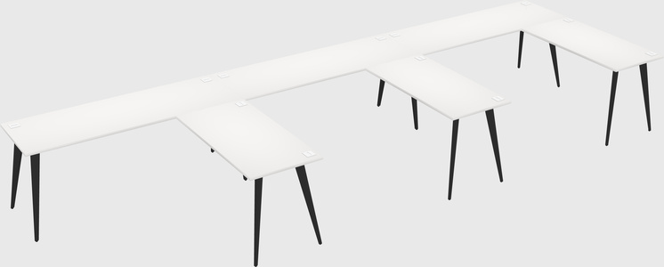Modern l-shaped office desk