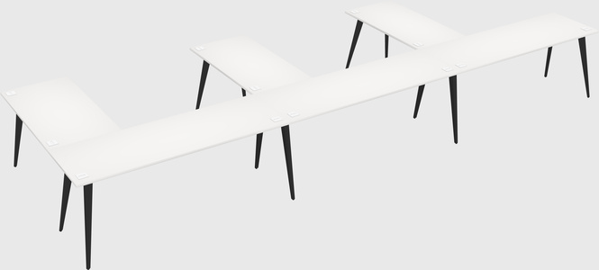 Modern l-shaped office desk