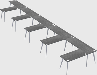 Modern l-shaped office desk