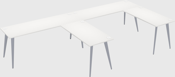 Modern l-shaped office desk