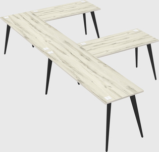 Modern l-shaped office desk