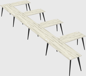 Modern l-shaped office desk