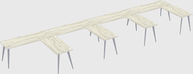 Modern l-shaped office desk