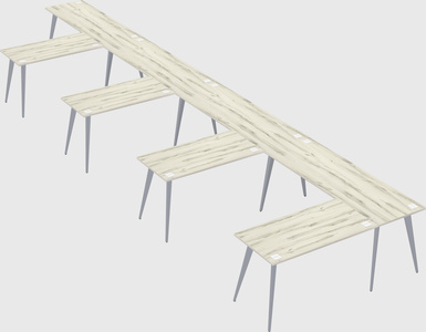 Modern l-shaped office desk