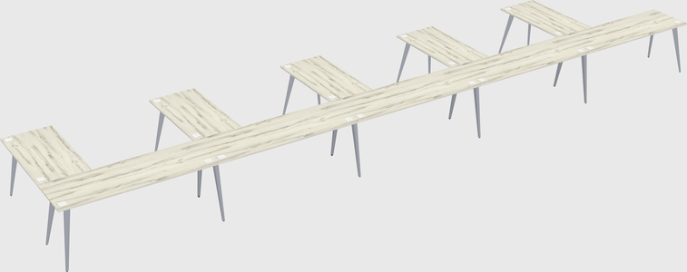 Modern l-shaped office desk