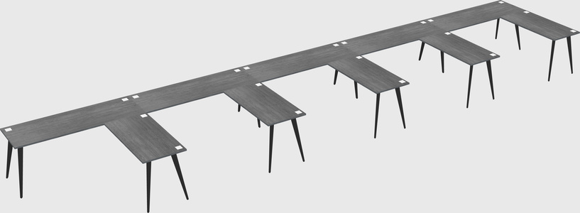 Modern l-shaped office desk