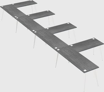 Modern l-shaped office desk