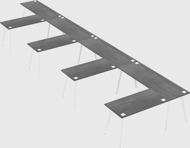 Modern l-shaped office desk