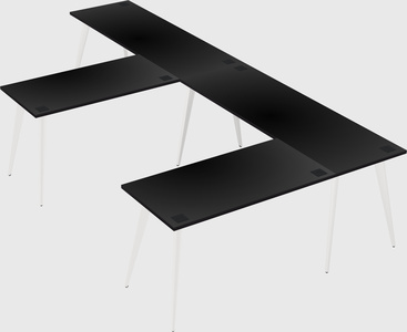 Modern l-shaped office desk