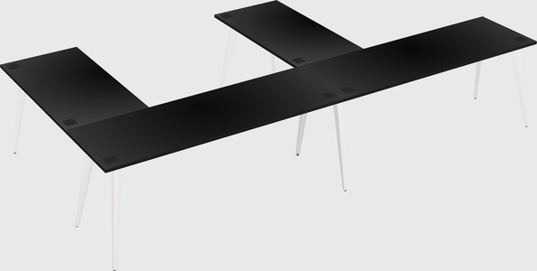 Modern l-shaped office desk