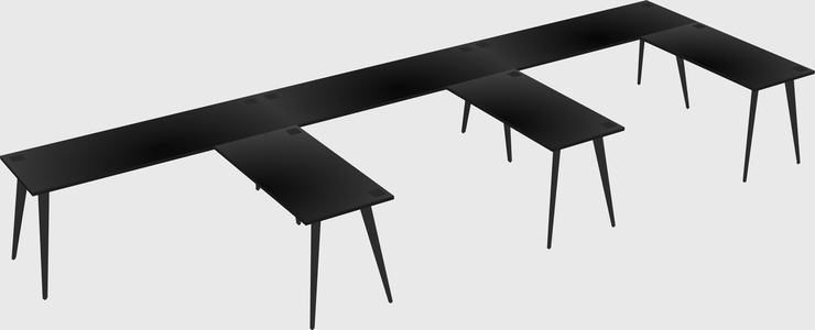 Modern l-shaped office desk