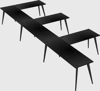 Modern l-shaped office desk