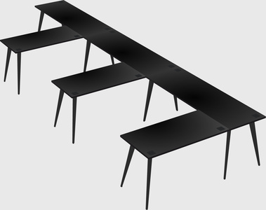 Modern l-shaped office desk