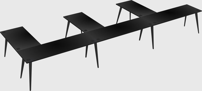 Modern l-shaped office desk