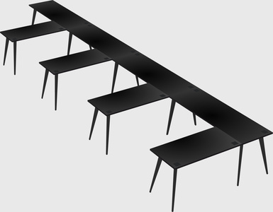 Modern l-shaped office desk