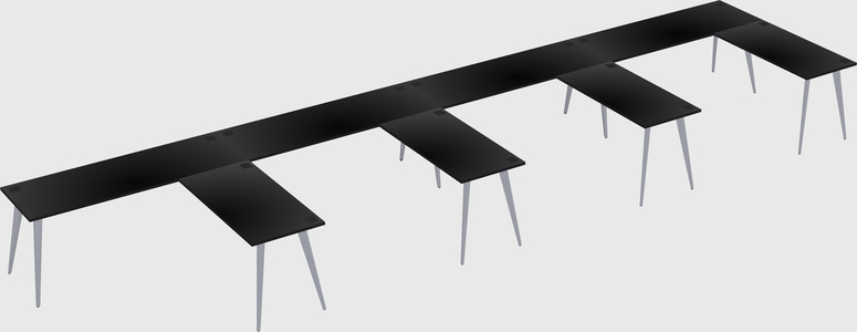 Modern l-shaped office desk