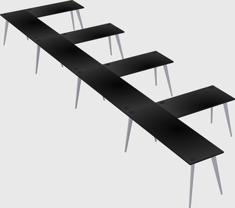 Modern l-shaped office desk