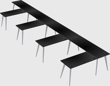 Modern l-shaped office desk