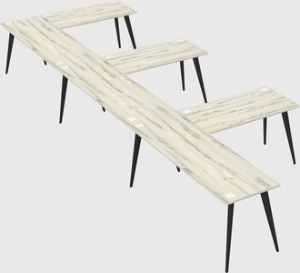 Modern l-shaped office desk