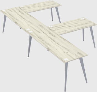Modern l-shaped office desk