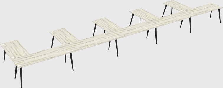 Modern l-shaped office desk