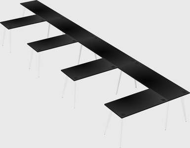 Modern l-shaped office desk