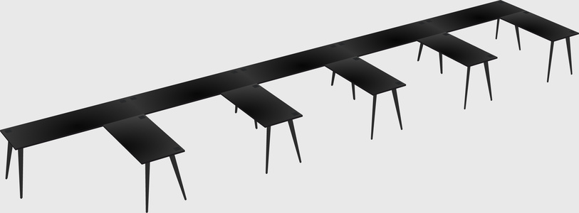 Modern l-shaped office desk